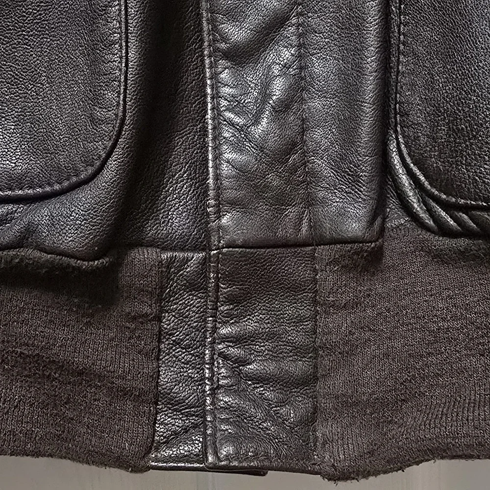 VTG Cooper A-2 100% Goatskin Leather USAF‎ Brown Bomber Flight Jacket Men's 44 R